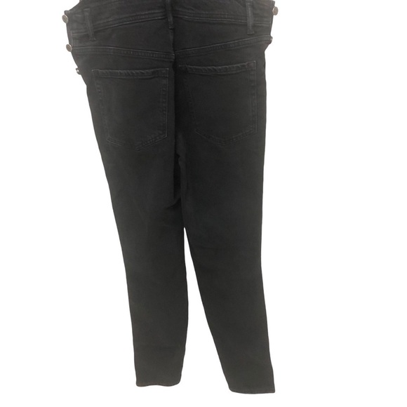 NWT Old Navy SIZE 6 TALL Distressed Festival Farmers Black Women’s Jean Overalls - Picture 12 of 15